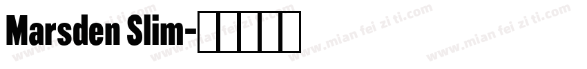 Marsden Slim字体转换